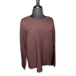NWT Croft & Barrow Long Sleeve Textured Pullover Sweater Fruit Forward Size XL